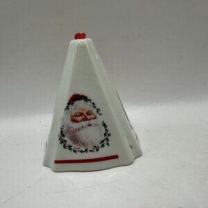 Vintage Giftco Inc Santa Christmas Bell Ornament With Red Cord
